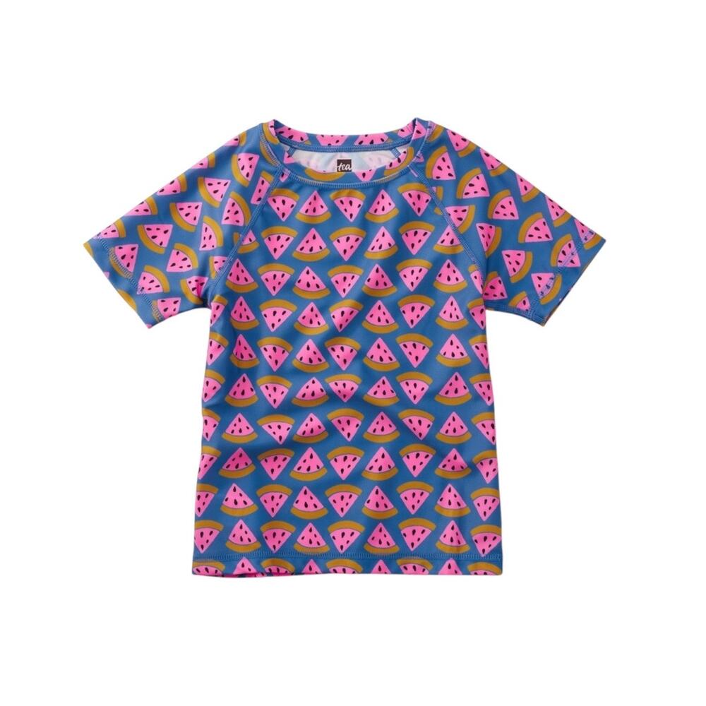 NEW Tea Collection Watermelon Wedge Swim Rash Guard Top size 2
